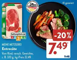 Aldi Süd MEINE METZGEREI Entrecôte Angebot
