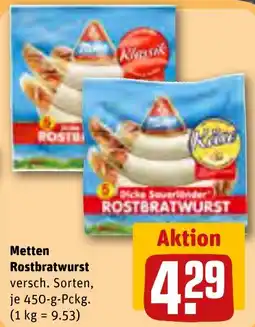 REWE Metten Rostbratwurst Angebot