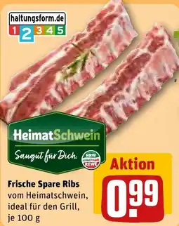 REWE HeimatSchwein Frische Spare Ribs Angebot