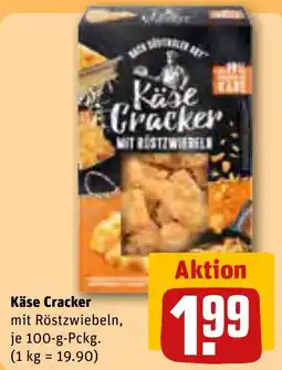 REWE Käse Cracker mit Röstzwiebeln Angebot