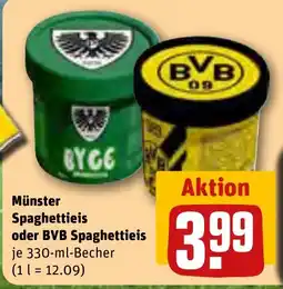 REWE Münster Spaghettieis oder BVB Spaghettieis Angebot
