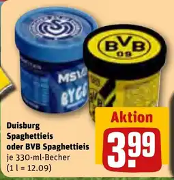 REWE Duisburg Spaghettieis oder BVB Spaghettieis Angebot