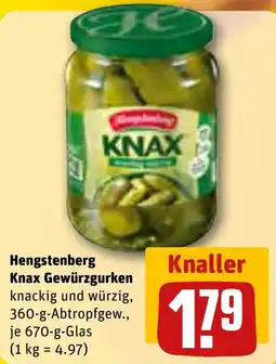 REWE Hengstenberg Knax Gewürzgurken Angebot
