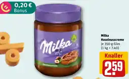REWE Milka Haselnusscreme Angebot