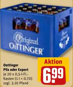 REWE Oettinger Pils oder Export Angebot