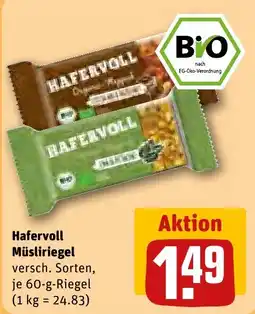 REWE Hafervoll Müsliriegel Angebot