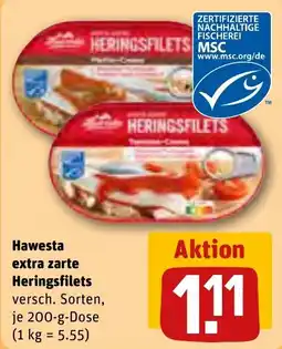 REWE Hawesta extra zarte Heringsfilets Angebot