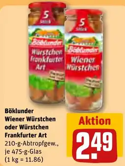 REWE Böklunder Wiener Würstchen Angebot
