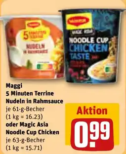 REWE Maggi 5 Minuten Terrine Nudeln in Rahmsauce Angebot