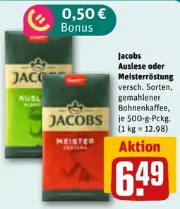 REWE Jacobs Auslese oder Meister Röstung Angebot