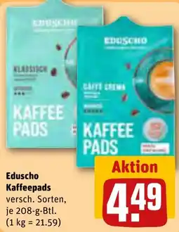 REWE Eduscho Kaffee pads Angebot