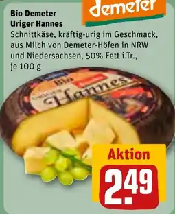 REWE Bio Demeter Uriger Hannes Schnittkäse Angebot
