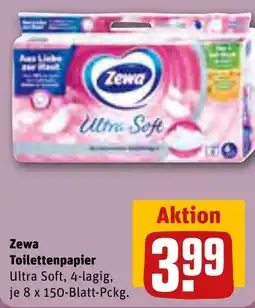 REWE Zewa Toilettenpapier Ultra Soft Angebot