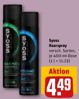 REWE Syoss Haarspray Angebot