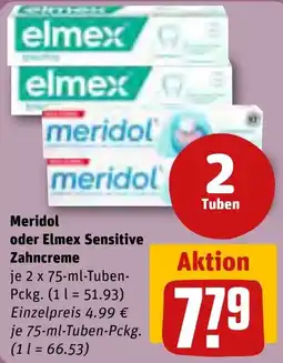 REWE Meridol oder Elmex Sensitive Zahncreme Angebot