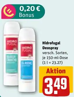 REWE Hidrofugal Deospray Angebot