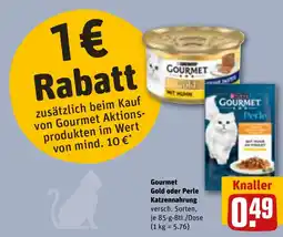 REWE Gourmet Gold oder Perle Katzennahrung Angebot