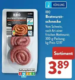 Aldi Süd BBQ Bratwurstschnecke Angebot