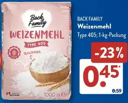 Aldi Süd BACK FAMILY Weizenmehl Angebot