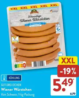Aldi Süd GUT DREI EICHEN Wiener Würstchen Angebot