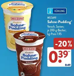 Aldi Süd MILSANI Sahne-Pudding Angebot