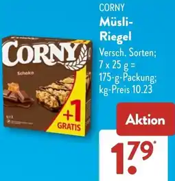 Aldi Süd CORNY Müsli Riegel Angebot