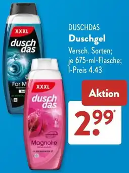 Aldi Süd DUSCHDAS Duschgel Angebot