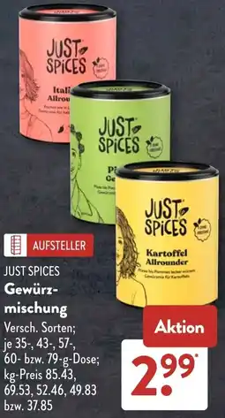 Aldi Süd JUST SPICES Gewürzmischung Angebot