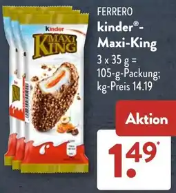 Aldi Süd FERRERO kinder Maxi King Angebot