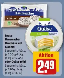 REWE Loose Hausmacher Handkäse mit Kümmel Sauermilchkäse oder Quäse mild Sauermilchkäse Angebot