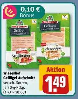 REWE Wiesenhof Geflügel Aufschnitt Angebot