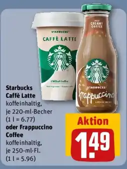 REWE Starbucks Caffè Latte oder Frappuccino Coffee Angebot