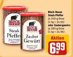 REWE Block House Steak Pfeffer oder Zaubergewürz Angebot