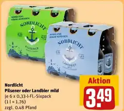 REWE Nordlicht Pilsener oder Landbier mild Angebot