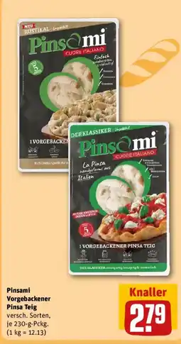 REWE Pinsami Vorgebackener Pinsa Teig Angebot