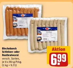 REWE Binckebanck Schinken- oder Rostbratwurst Angebot