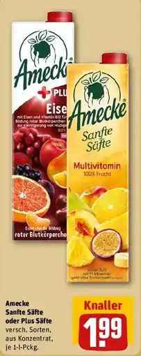 REWE Amecke Sanfte Säfte oder Plus Säfte Angebot