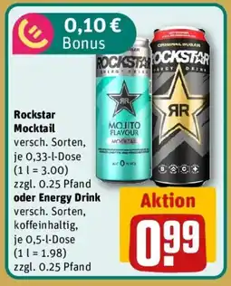REWE Rockstar Mocktail oder Energy Drink Angebot