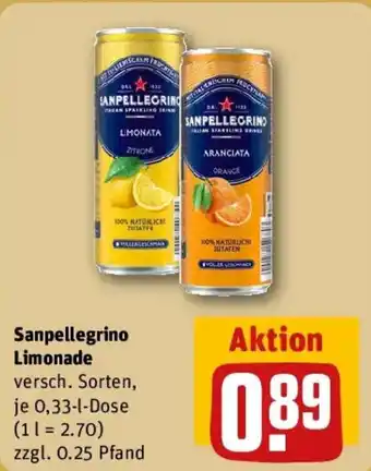REWE Sanpellegrino Limonade Angebot