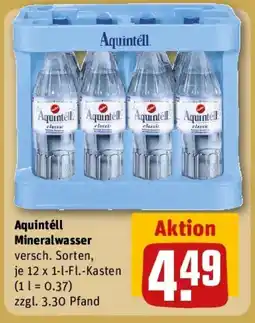 REWE Aquintéll Mineralwasser Angebot