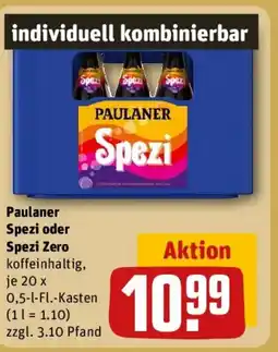 REWE Paulaner Spezi oder Spezi Zero Angebot