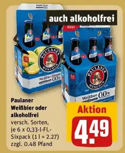 REWE Paulaner Weißbier oder alkoholfrei Angebot