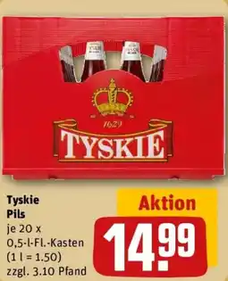 REWE Tyskie Pils Angebot