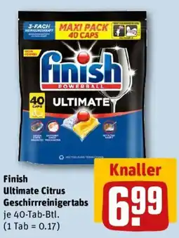REWE Finish Ultimate Citrus Geschirrreinigertabs Angebot