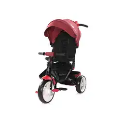 Netto Marken-Discount Lorelli Tricycle Jaguar 4 in 1 Schiebestange Sitz drehbar, verstellbar, Faltdach rot/schwarz Angebot