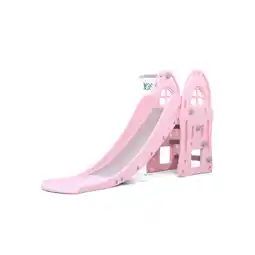 Netto Marken-Discount Moni Kinderrutsche Verena 18017, bis 40 kg, Basketballkorb, 172 cm Rutschlänge rosa Angebot