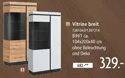 Zurbrüggen Vitrine breit Angebot