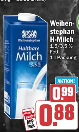 HIT Weihenstephan H-Milch Angebot