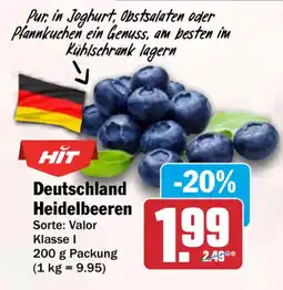 HIT Deutschland Heidelbeeren Angebot