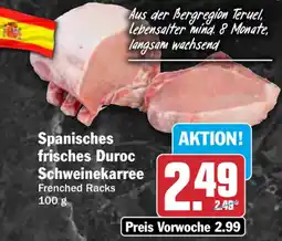 HIT Spanisches frisches Duroc Schweinekarree Angebot